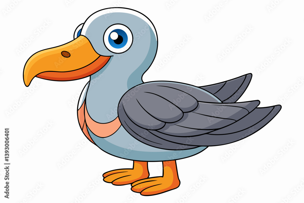 Fototapeta premium duck cartoon isolated on white