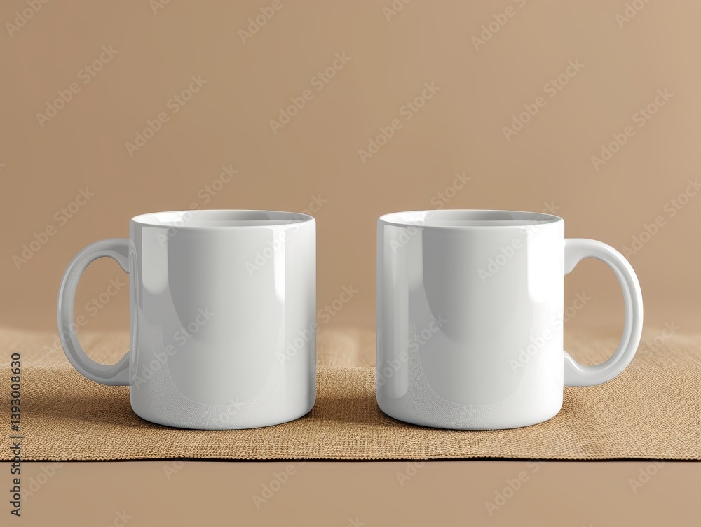 Presentation of two white shiny circles. Mockup Presentation of two white shiny circles. Mockup