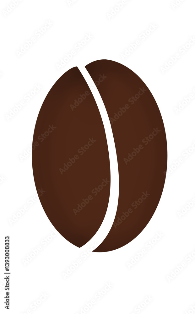 Single Coffee Bean Illustration – Hand-Drawn Minimalist Style Single Coffee Bean Illustration – Hand-Drawn Minimalist Style