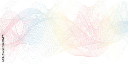 Abstract blue wave line on the white background image unique pattern graphics element modern summer creative gradient effect on the line vector illustration futuristic technological canvas template