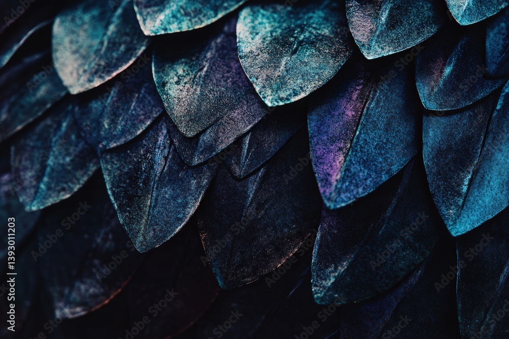 Obraz premium Intricate Textures of Colorful Scales in Abstract Design
