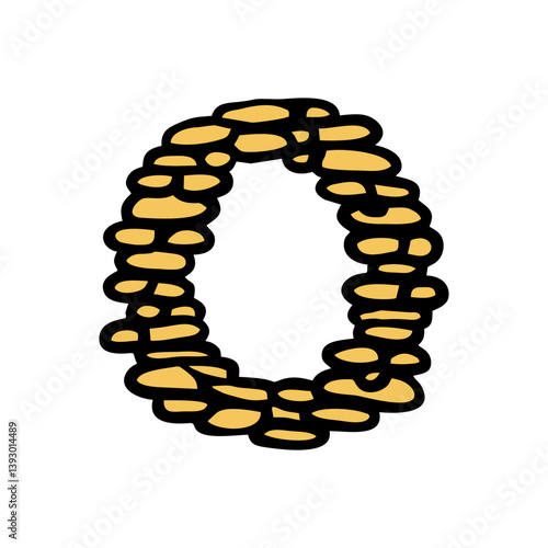 Font Text Bricks Cute Illustration