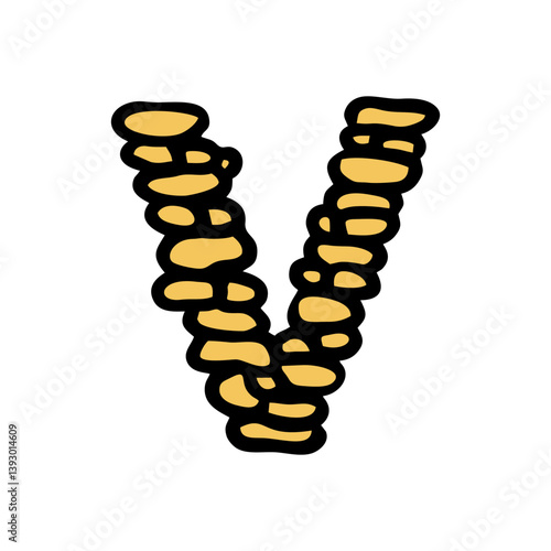 Font Text Bricks Cute Illustration