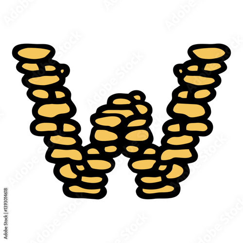 Font Text Bricks Cute Illustration