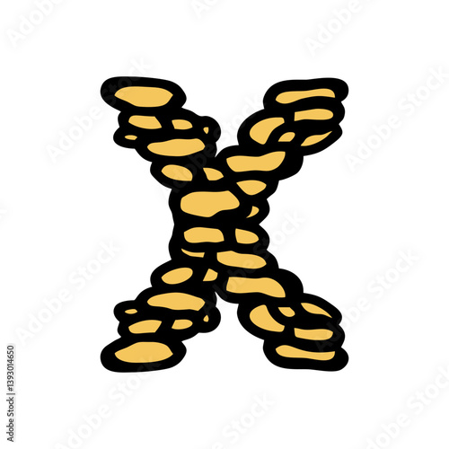 Font Text Bricks Cute Illustration