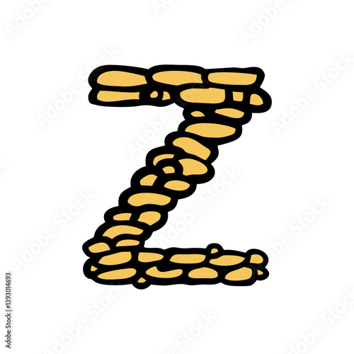 Font Text Bricks Cute Illustration