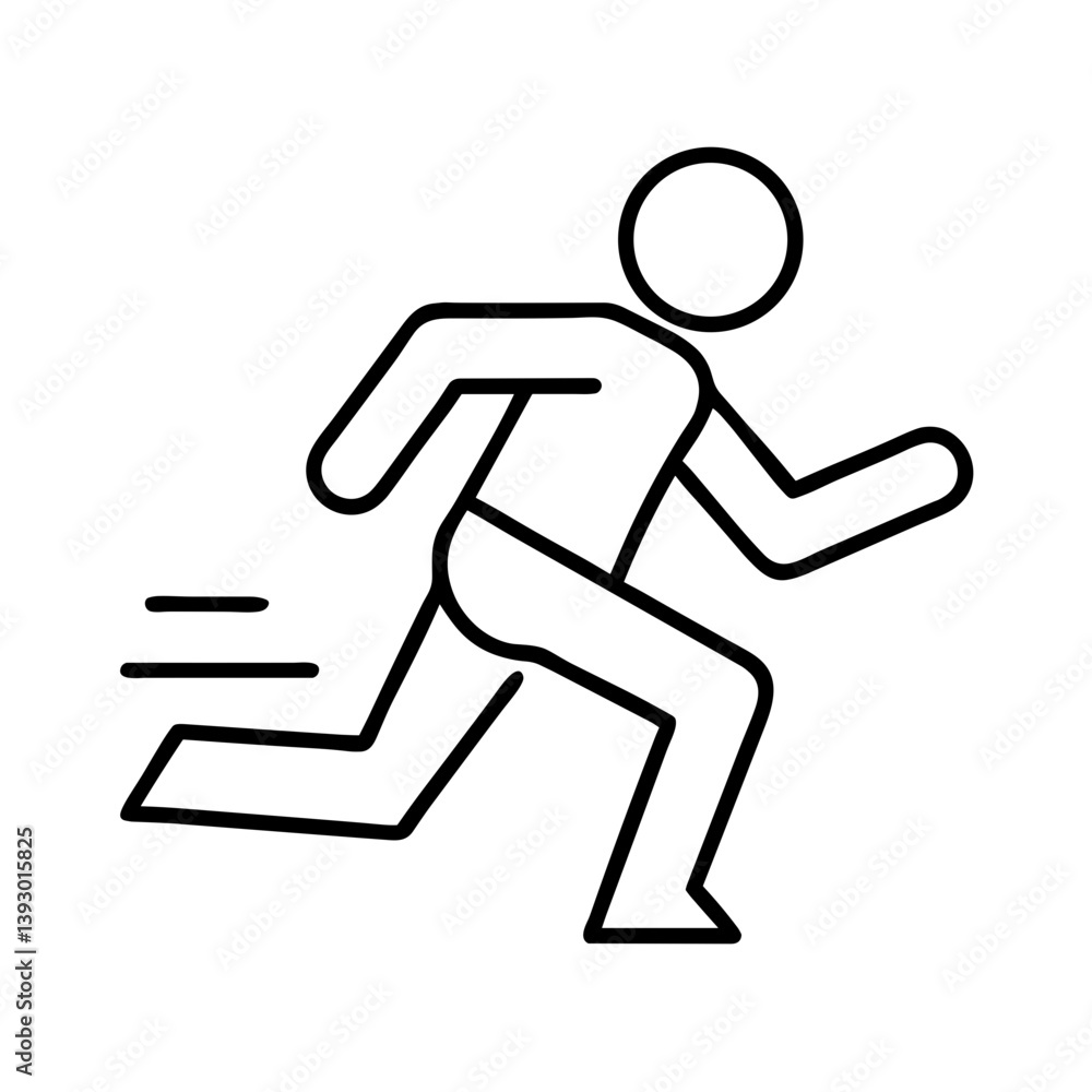 Running Icon Representing Motivation in Motion Running Icon Representing Motivation in Motion