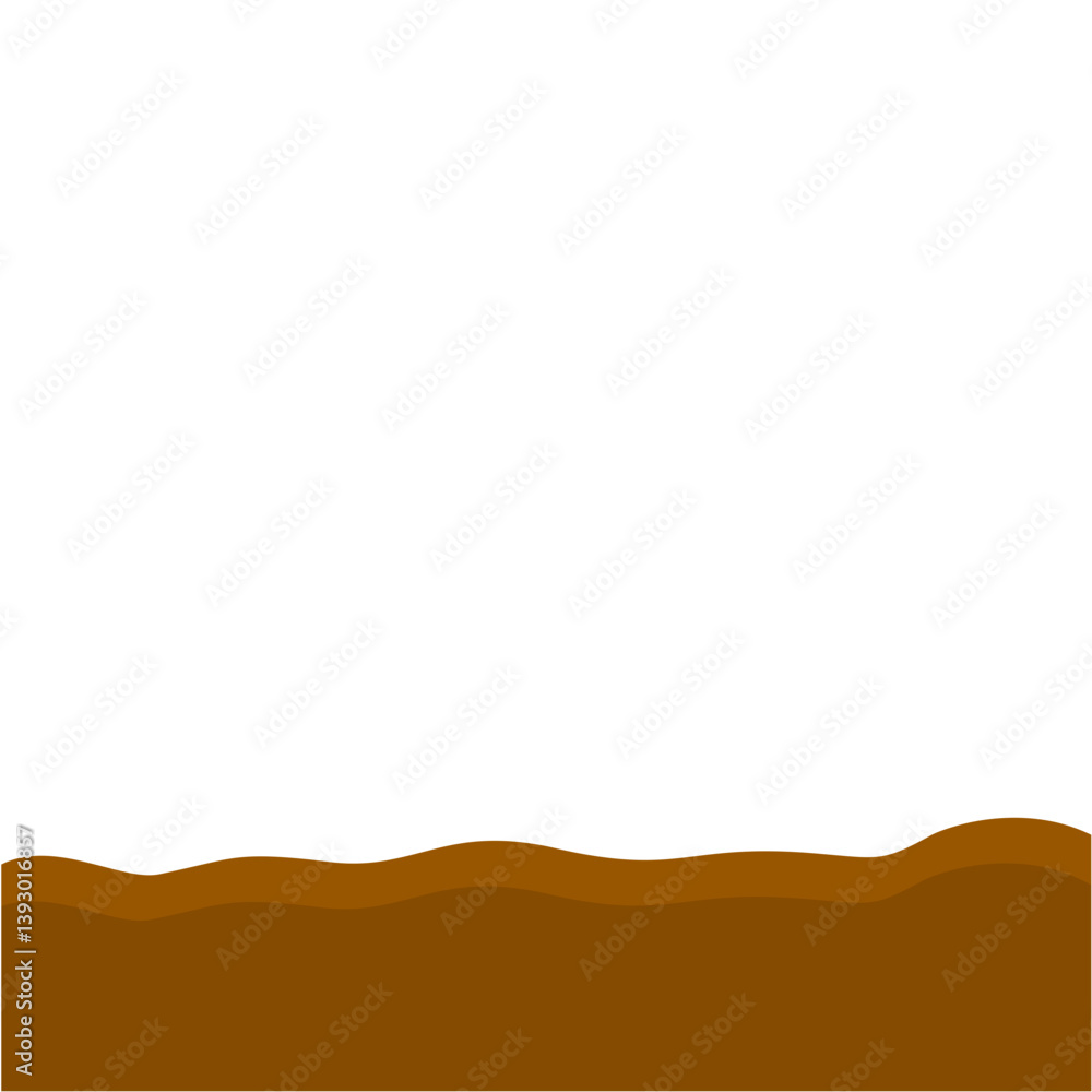 Obraz premium Flat Style Brown Soil Layer