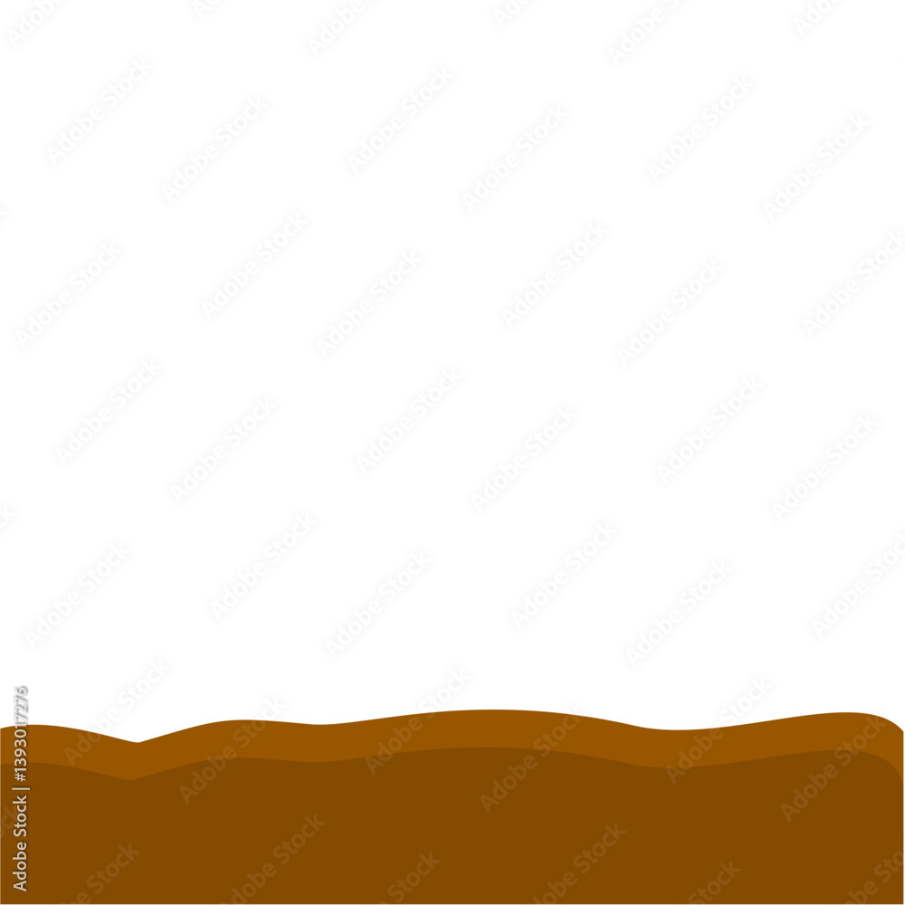Obraz premium Flat Style Brown Soil Layer