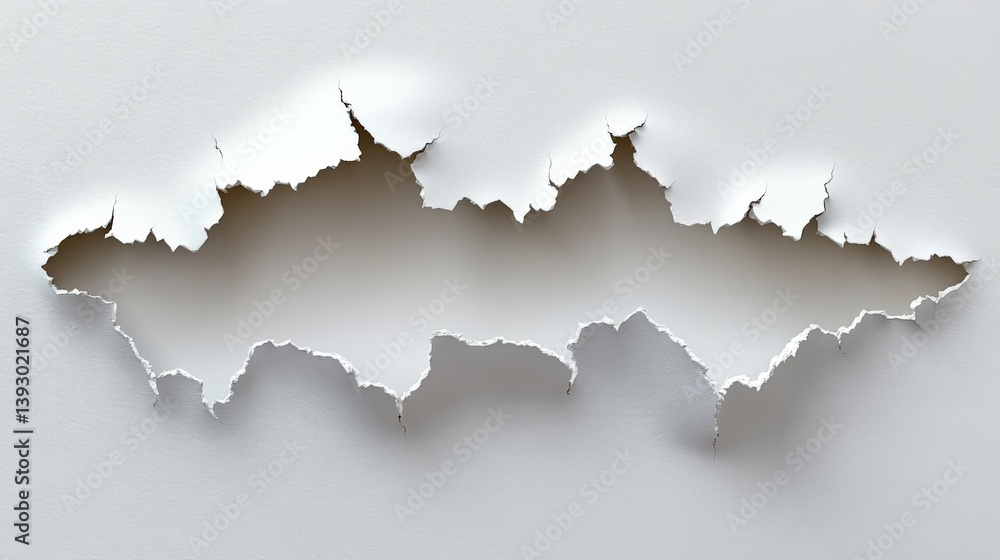 Obraz premium Torn Paper Texture with Dynamic Edges and Light Background