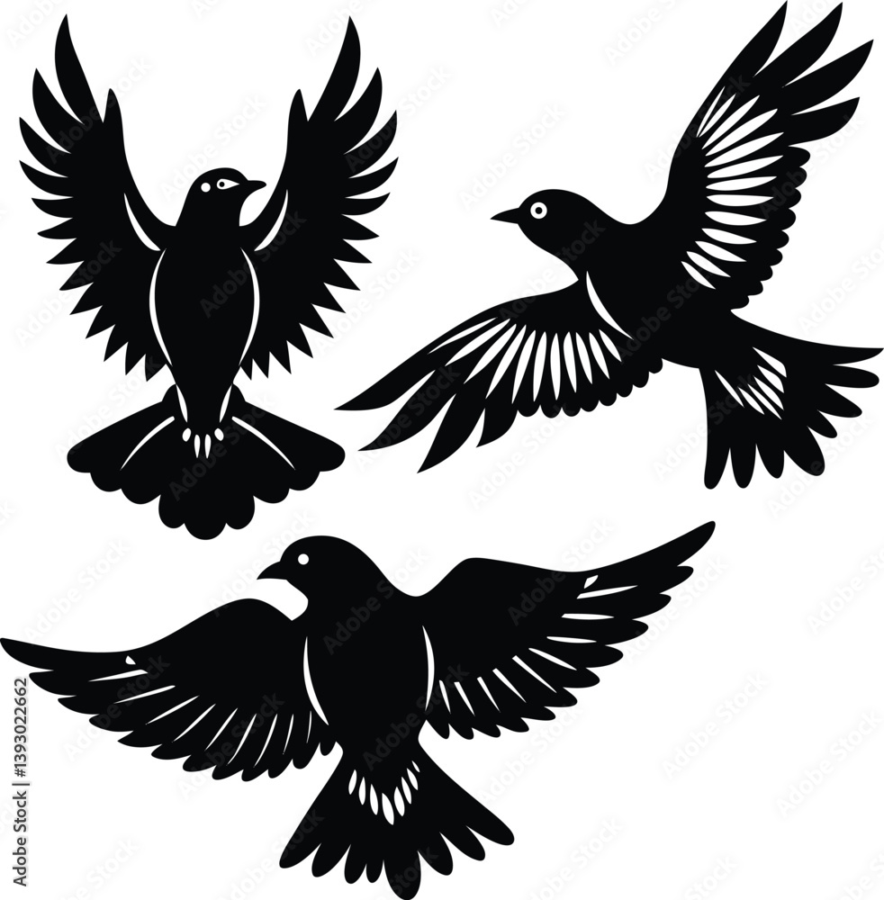 Fototapeta premium set of birds