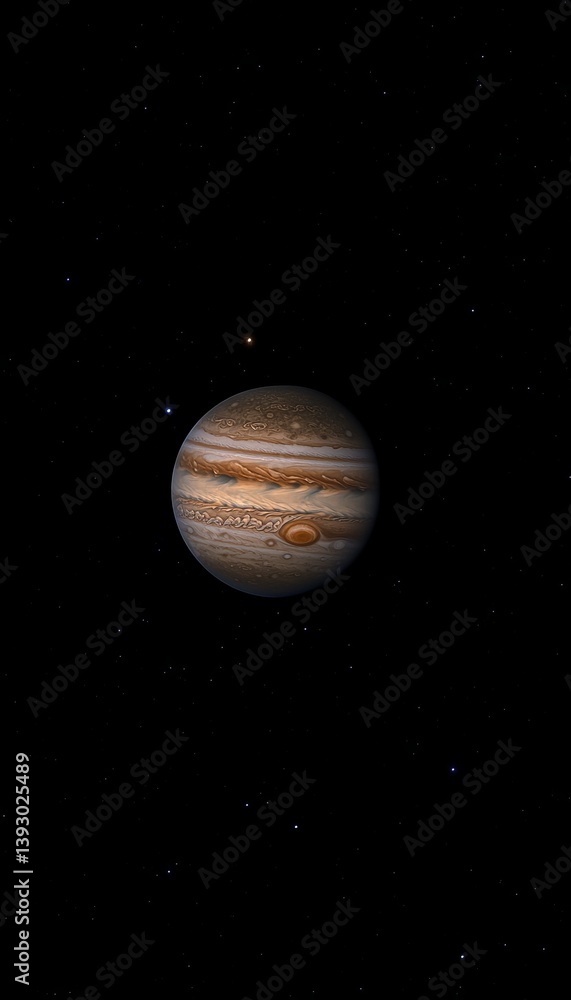 Stunning close up of jupiter showcasing its distinct atmospheric bands and the great red spot Stunning close up of jupiter showcasing its distinct atmospheric bands and the great red spot
