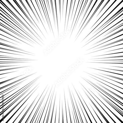Radial speed lines. Radial speed lines effectively convey a sense of movement and speed, which can make a design more dynamic.