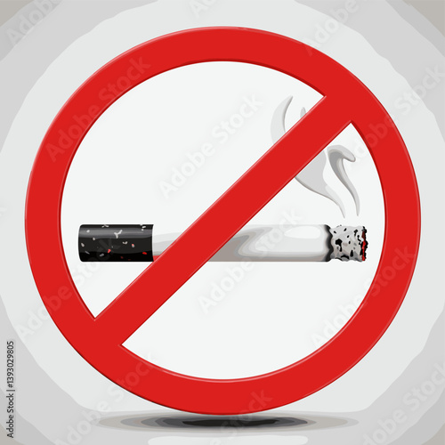 No Smoking: A striking visual depicting a forbidden cigarette, the image serves as a bold deterrent against the habit, promoting a healthy, smoke-free environment.