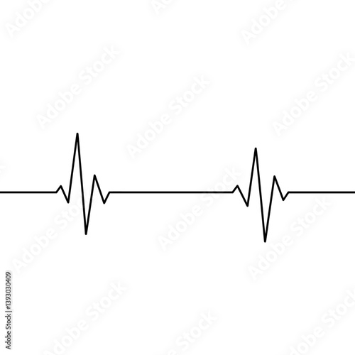 Pulse of Life: A minimalist line drawing captures the essence of vitality and the rhythm of existence, representing the heartbeat and the delicate balance of life.