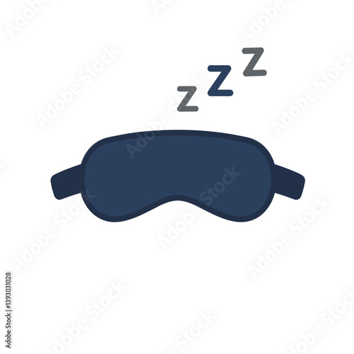 Sleep Mask Symbol: A serene eye mask, complete with soft "z" symbols, promising a peaceful escape into dreams and restful slumber, representing relaxation and rejuvenation.