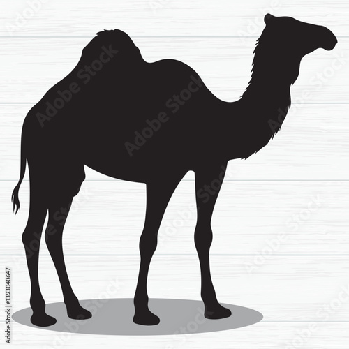 Silhouette of Dromedary and Bactrian Camels - One Hump and Camel Illustration vector art