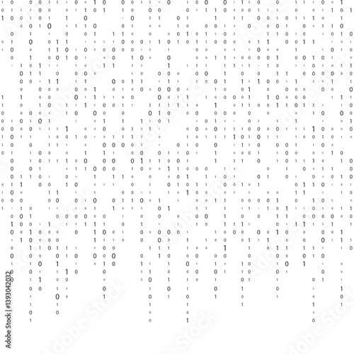 Digital binary code. Computer matrix data falling numbers. Binary code. Binary code matrix.