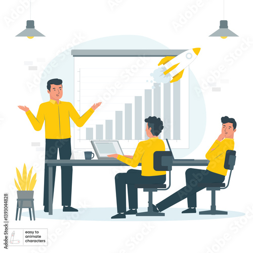 presentation of company strategy to achieve high profits