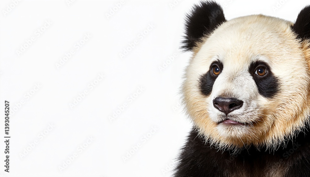 A Giant Panda's Gentle Gaze. Capture the peaceful serenity of a majestic giant panda as it captivates viewers with its gentle gaze and striking black and white features. A Giant Panda's Gentle Gaze. Capture the peaceful serenity of a majestic giant panda as it captivates viewers with its gentle gaze and striking black and white features.