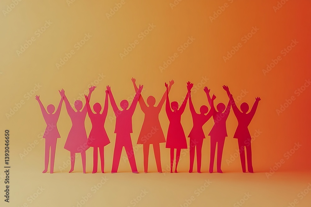 Diverse Paper People Teamwork Unity4 Diverse Paper People Teamwork Unity4