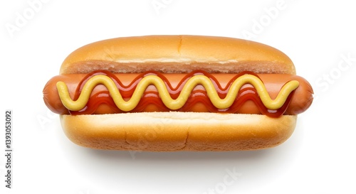 Classic mustard hot dog