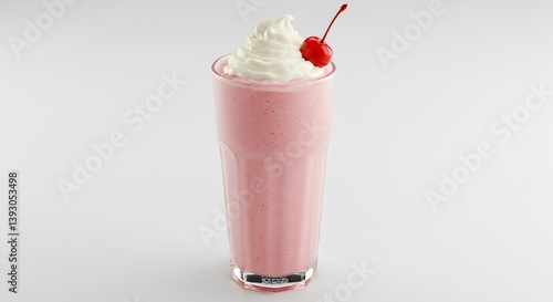 Fresh strawberry milkshake
