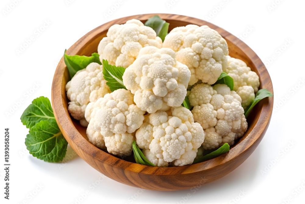 Fresh cauliflower and broccoli on a plate and in a basket with green leaves, healthy vegetables, organic, raw, and nutritious for a vegetarian diet Fresh cauliflower and broccoli on a plate and in a basket with green leaves, healthy vegetables, organic, raw, and nutritious for a vegetarian diet