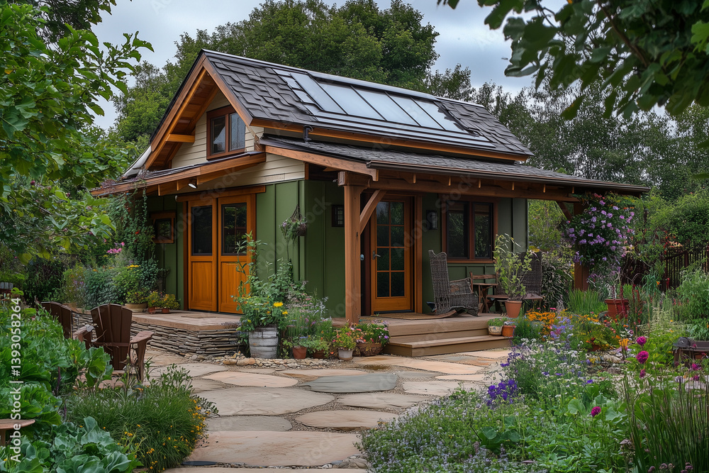Cozy Eco-Friendly Cottage with Solar Panels and Garden