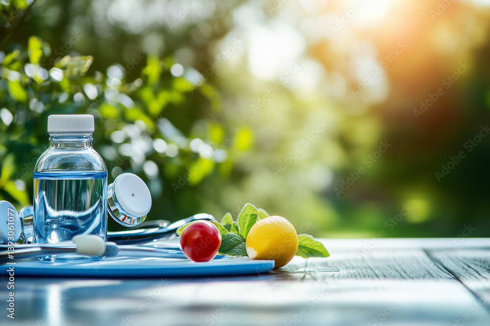 Healthy Snacks on Wooden Table
