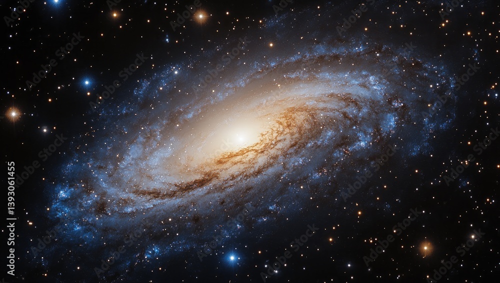 Obraz premium Spiral galaxy in deep space (2)