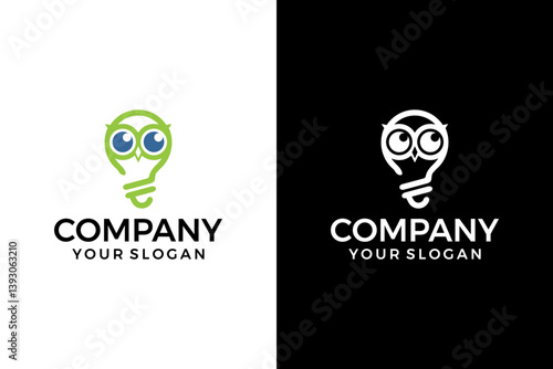 owl and lamp logo design inspiration