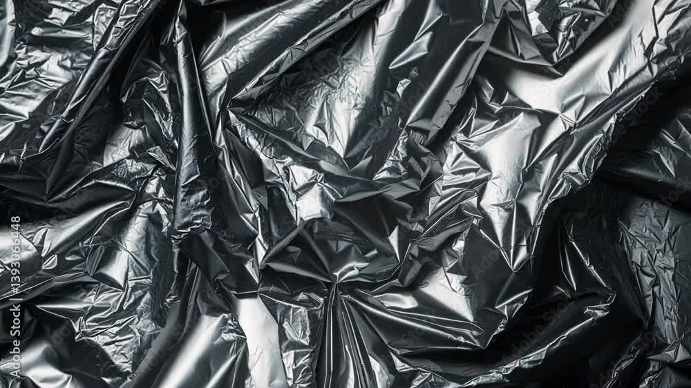 Dark silver foil texture background. Crinkled foil paper texture. Dark silver foil texture background. Crinkled foil paper texture.