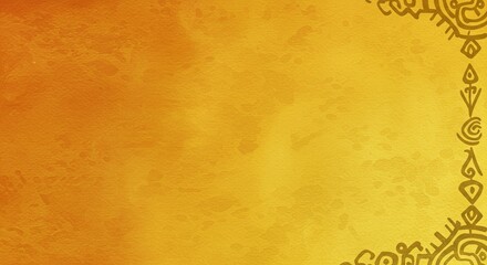 Golden Abstract Background Texture with Tribal Corner Design Perfect for Fall Autumn Designs