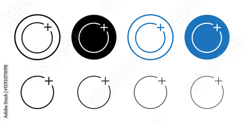 Add new icon outline collection or set in black and white