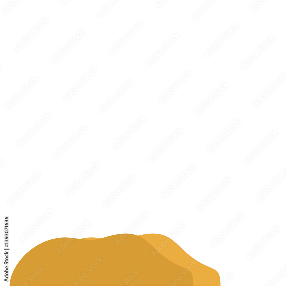 Obraz premium Flat Style Desert Rocks Illustration