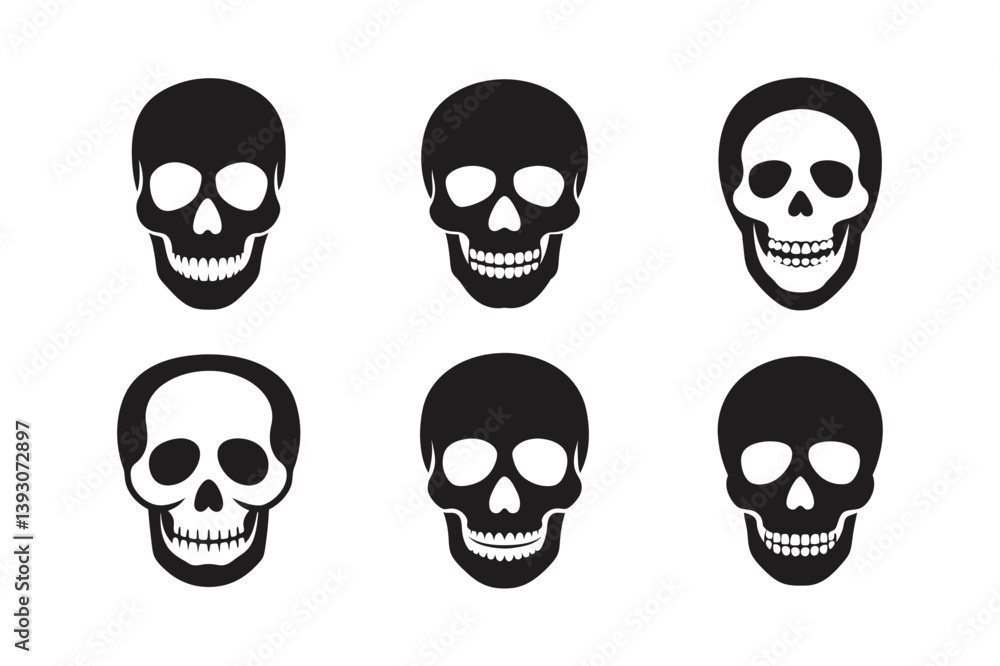 grinning skull vector art silhouette grinning skull vector art silhouette
