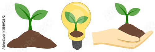 new life concept with plant