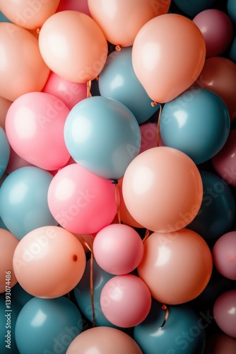 Pastel Balloons Clustered Together