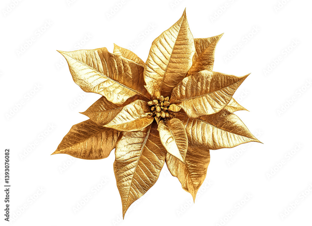Naklejka premium Golden poinsettia