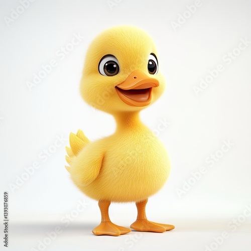 Adorable, fluffy yellow duckling