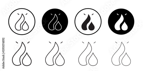 pollution icon outline collection or set in black and white