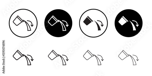 Pouring icon outline collection or set in black and white