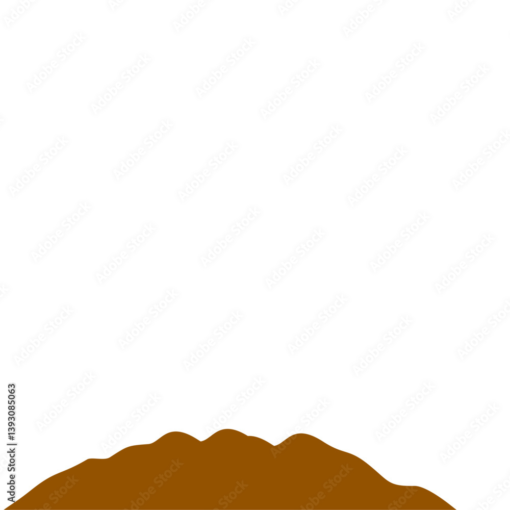 Fototapeta premium Flat Style Earth Mound Vector Illustration