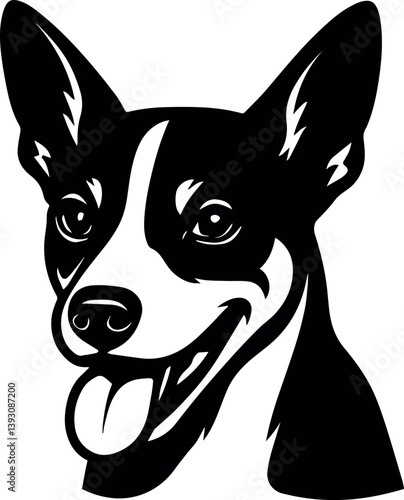 smilling rat terrier dog portrait