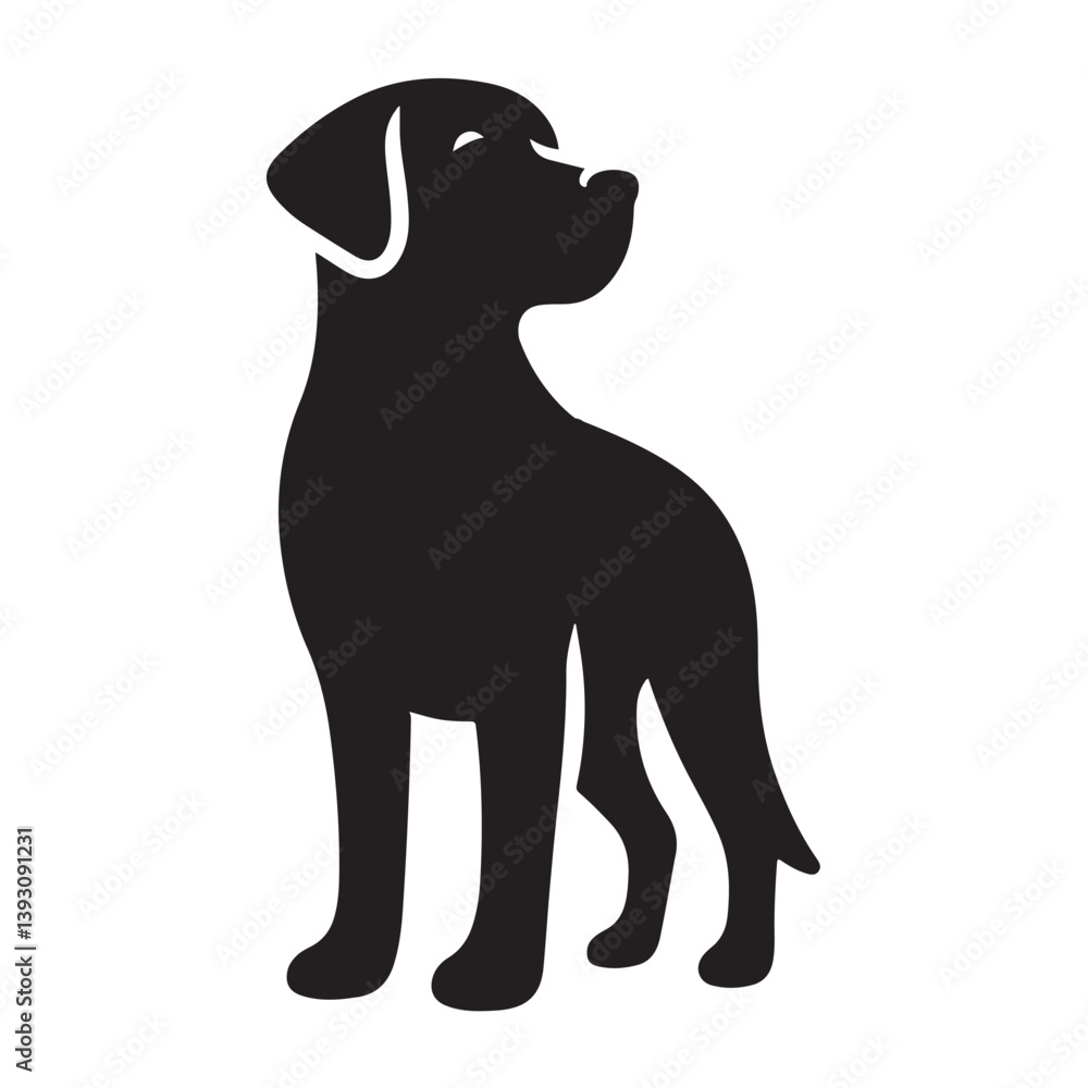 Vector silhouette of a dog, Dog illustration, Dog art, Dog drawing, Pet Animal Silhouette. Vector silhouette of a dog, Dog illustration, Dog art, Dog drawing, Pet Animal Silhouette.