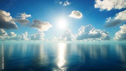 Serene Ocean Sunset: A Breathtaking View of the Horizon