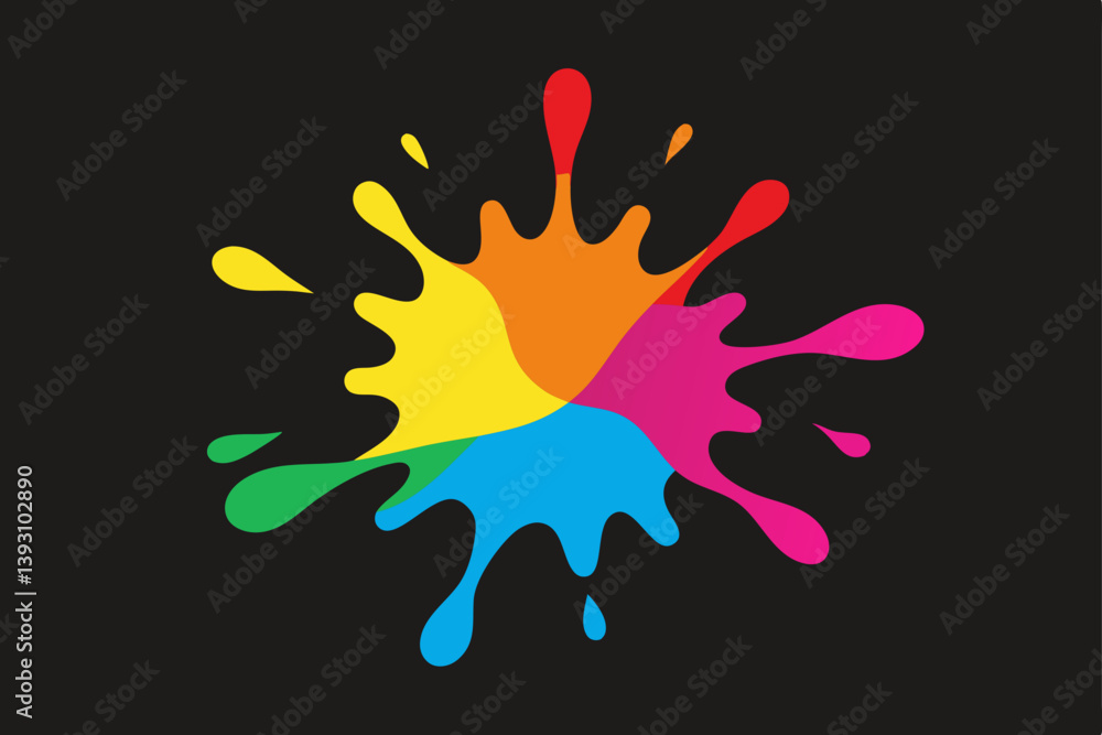 Obraz premium colorful ink splashes