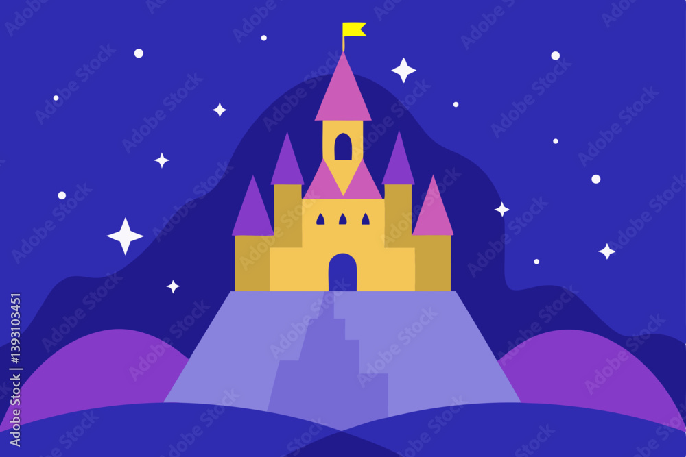 Naklejka premium castle in the night