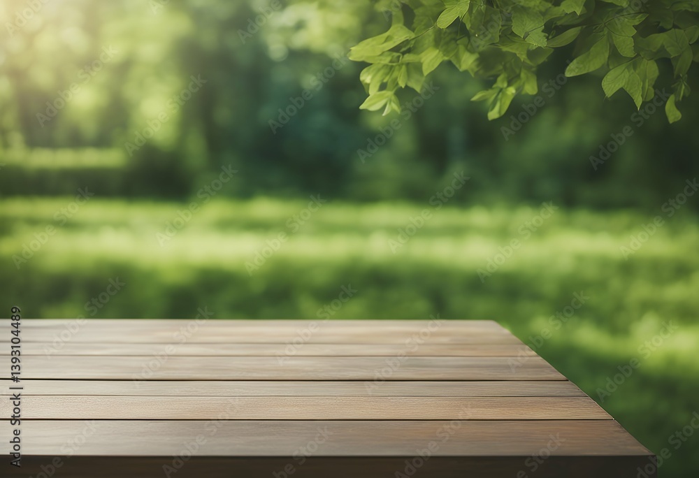 wooden garden background table nature green empty against plant spring tree wooden garden background table nature green empty against plant spring tree